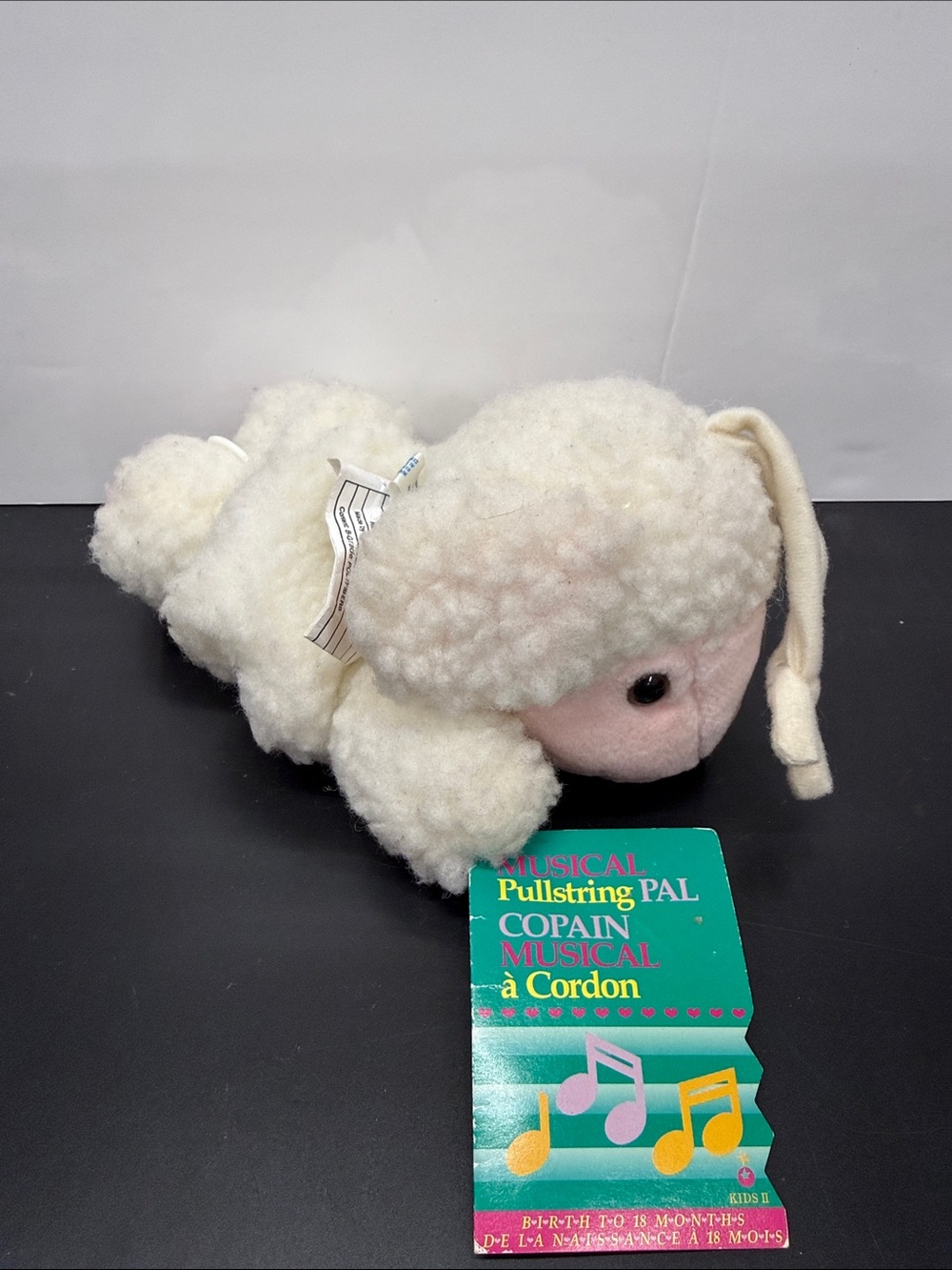 Vintage 1996 New Old Stock Pullstring Musical Pal Lamb - White, Unbranded